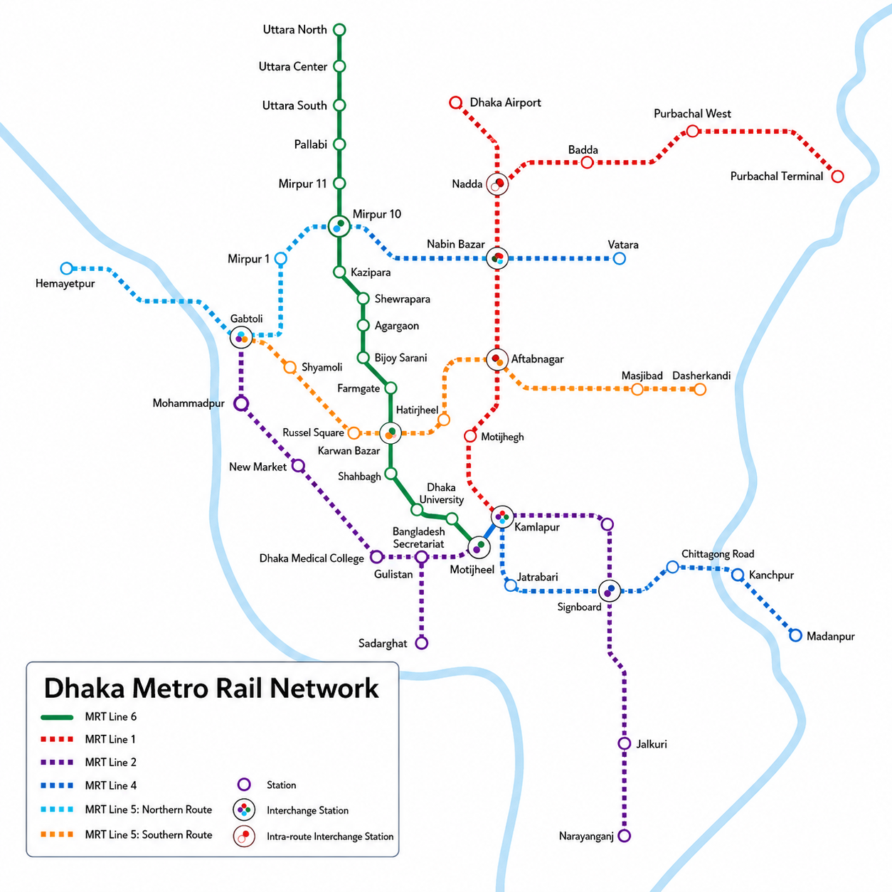 Dhaka MRT Route Map