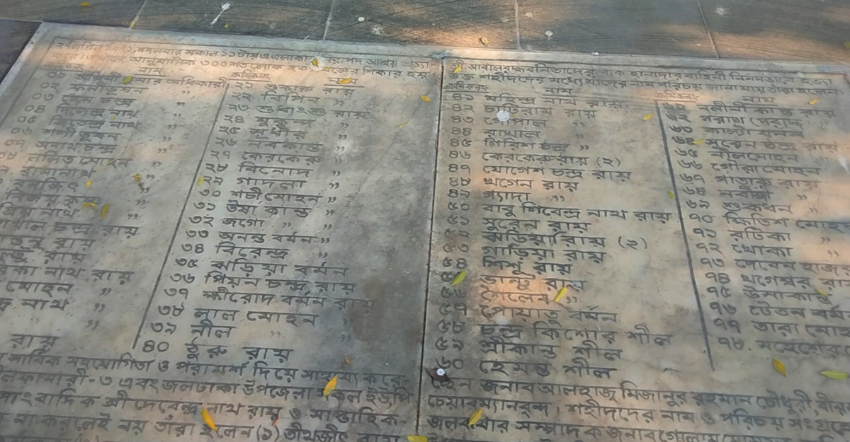 কালীগঞ্জ বধ্যভূমি নামফলক, নীলফামারী