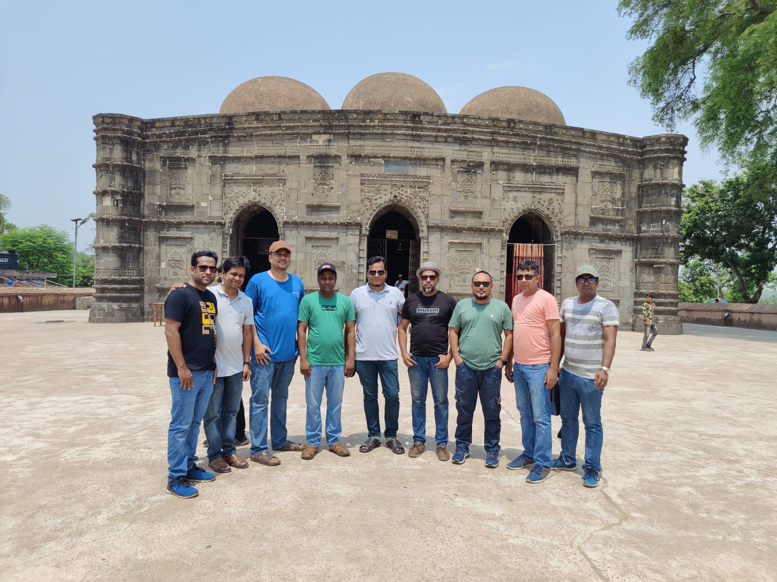 At the Kusumba Mosque premises with colleagues