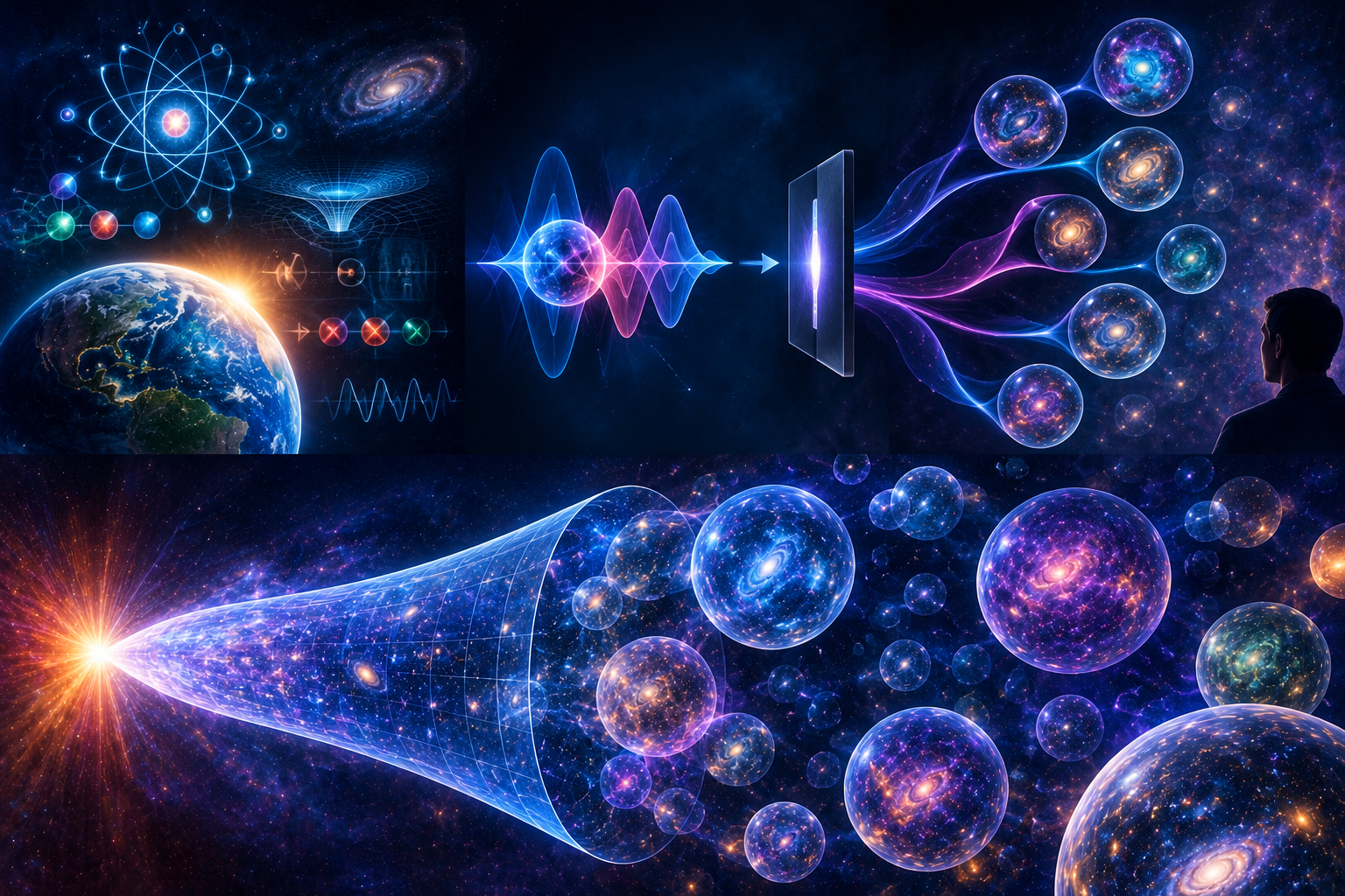 The mysteries of the universe, the quantum world, and cosmic inflation