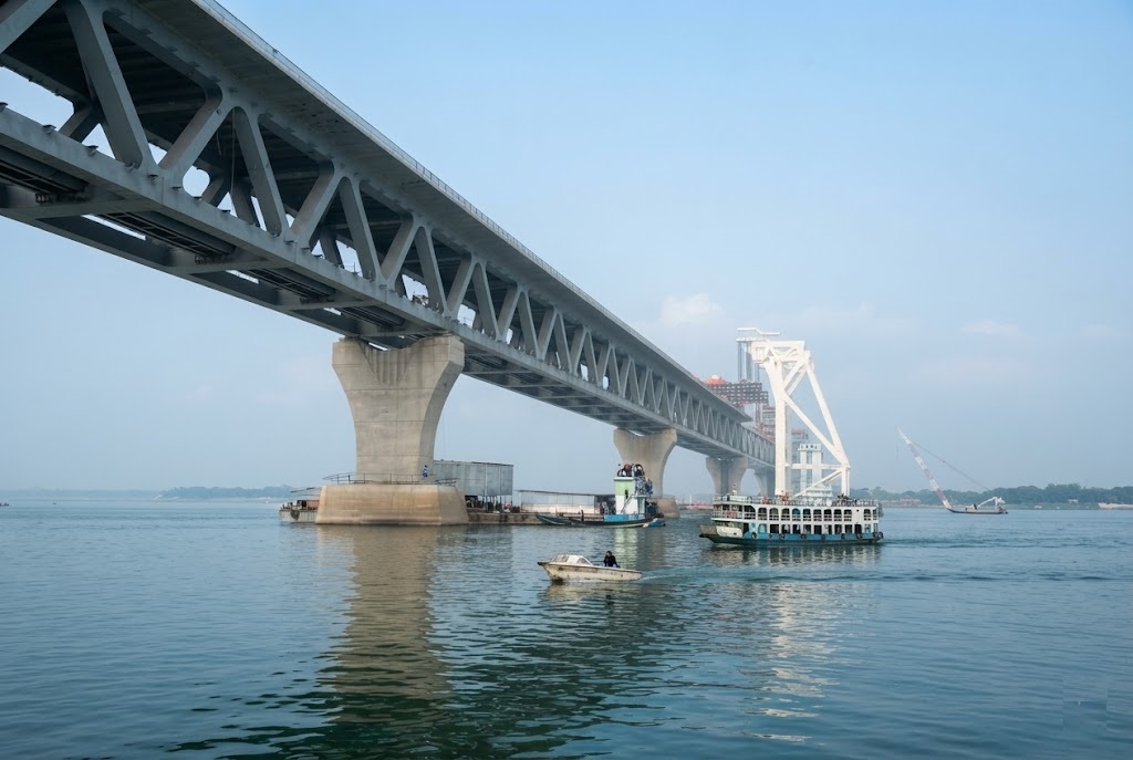 Strong piles and structure of the bridge
