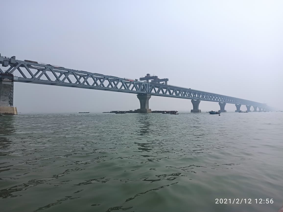 Scenic view of the Padma River and Bridge