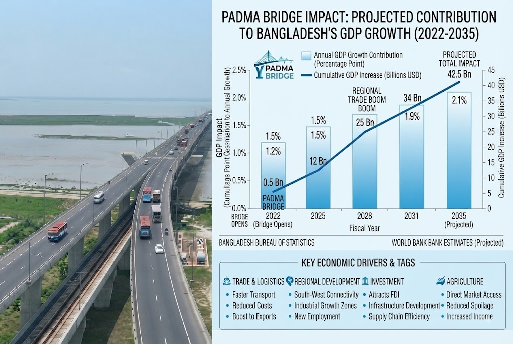 Padma Bridge's contribution to GDP