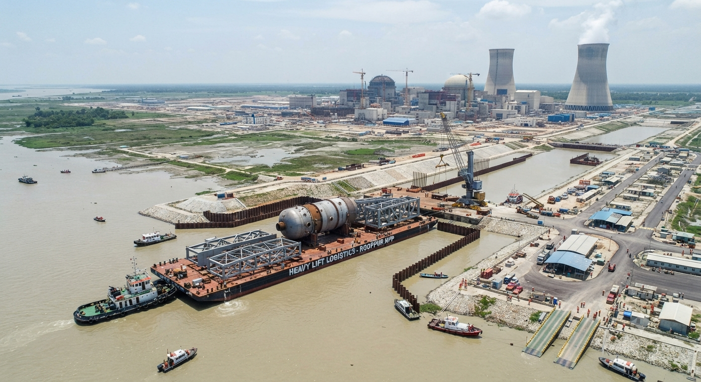 Heavy lift logistics and riverine route