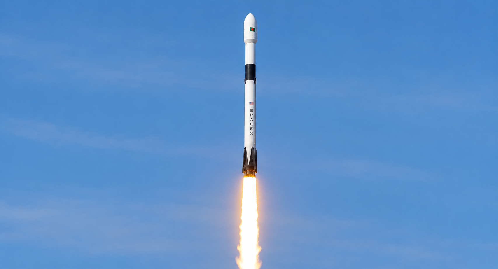 SpaceX Falcon 9 Block 5 rocket carrying Bangabandhu-1 lifts off from Kennedy Space Center's Launch Complex 39A