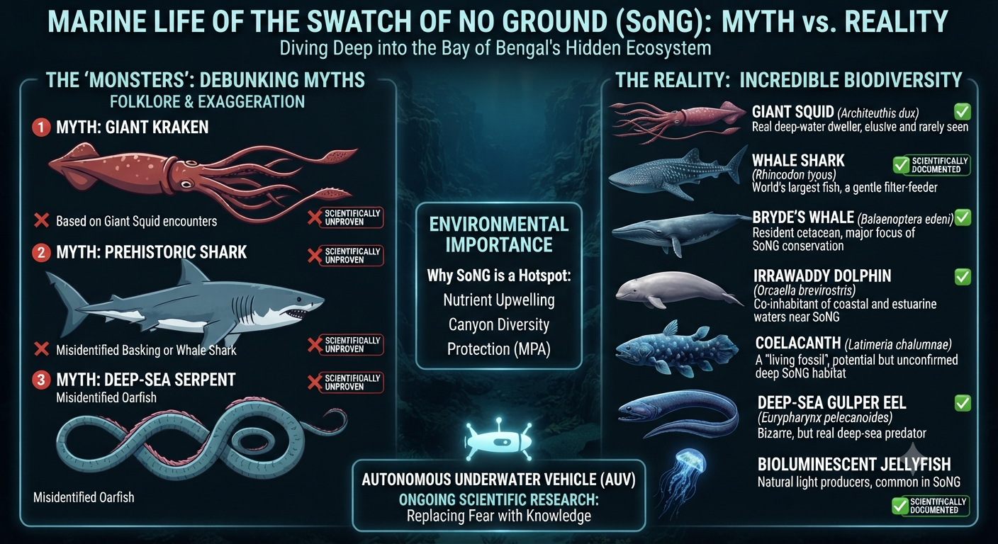 Marine life, Swatch of No Ground, Bay of Bengal
