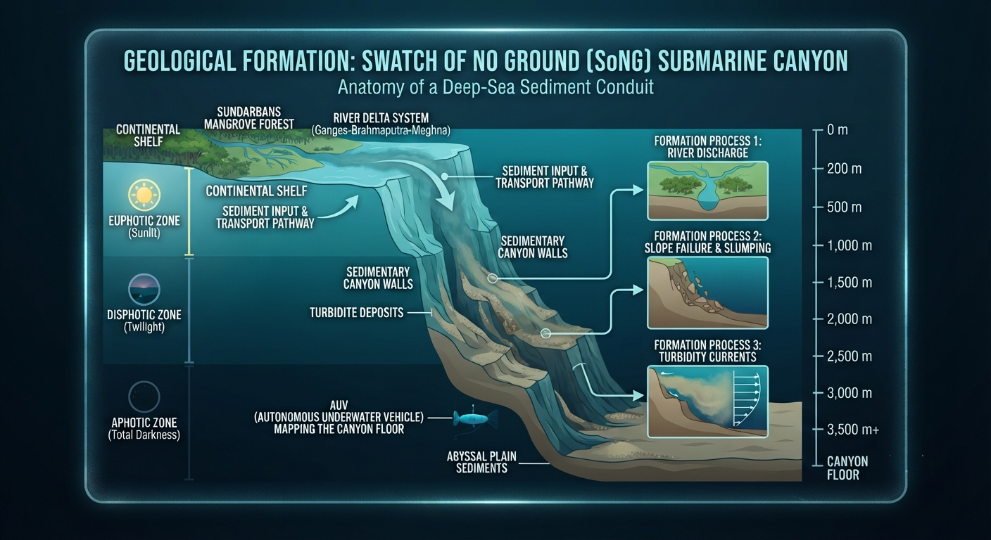 Submarine Canyon, Swatch of No Ground, Bay of Bengal